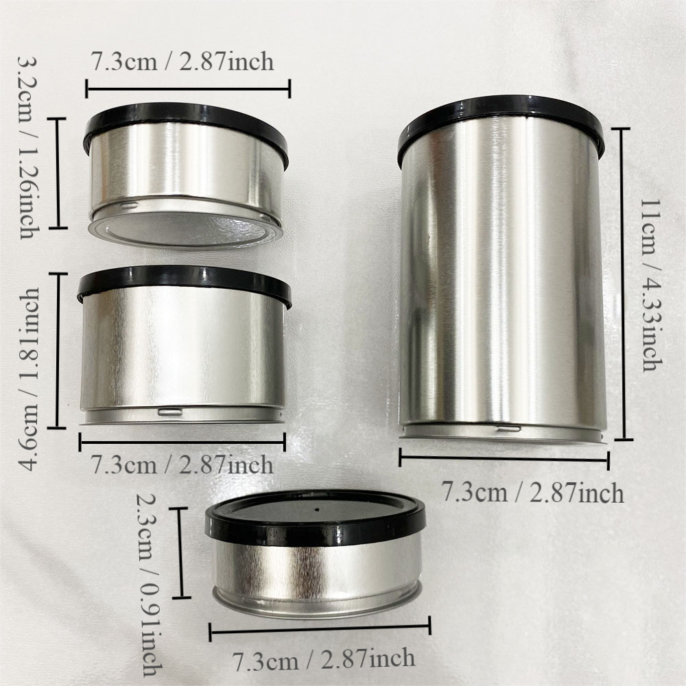 4 Type Herb Storage Empty Bottle 3.5G 5G 7G 14G Metal Tin Cans Herb Storage Cans Pre-Sealed Sealing Lid Cover for Dry Herb flower jar