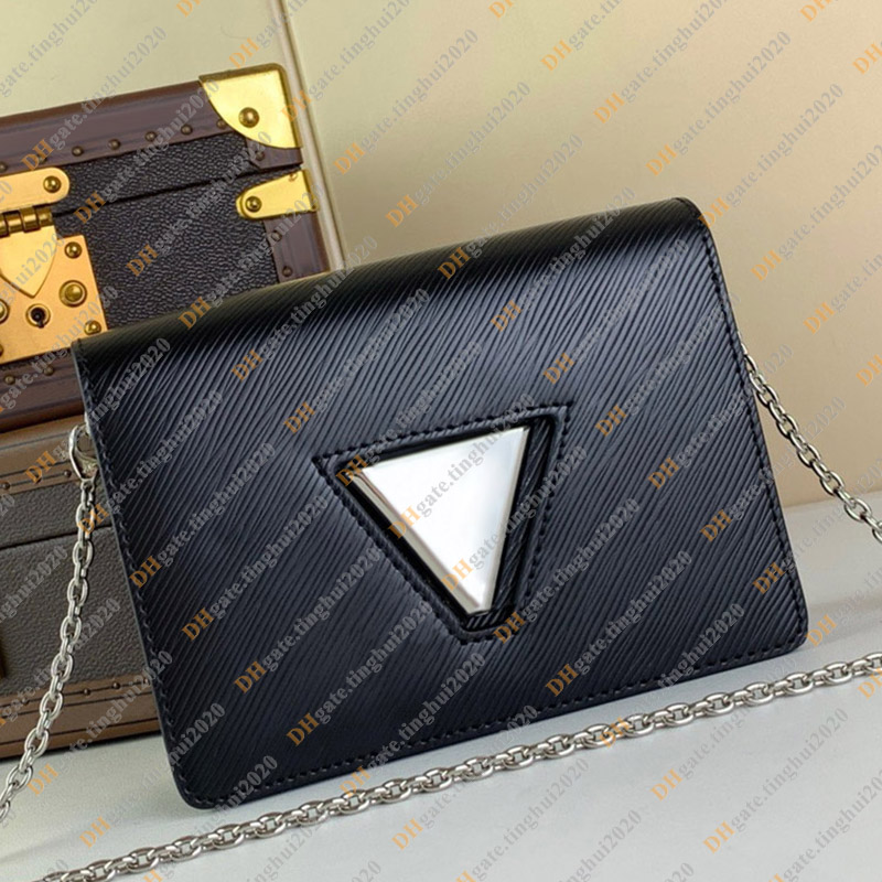 Ladies Fashion Casual Designe Luxury Twist Belt Chain Pouch Bags Shoulder Bag Crossbody TOTE Handbag Wallet TOP Mirror Quality Genuine Leather M68750 Pouch Purse