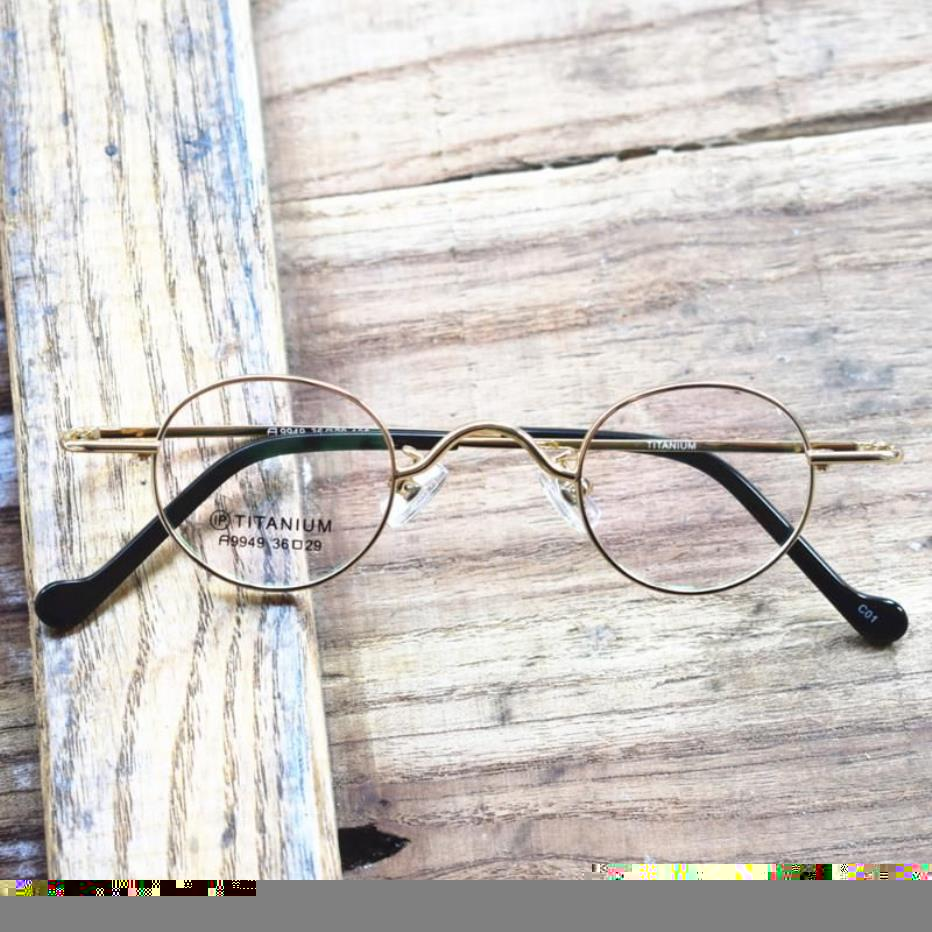 Vintage liten oval rund ren titanglasögonramar full fälg superljus optiska glasögon män kvinnor myopia glasögon mode su308z