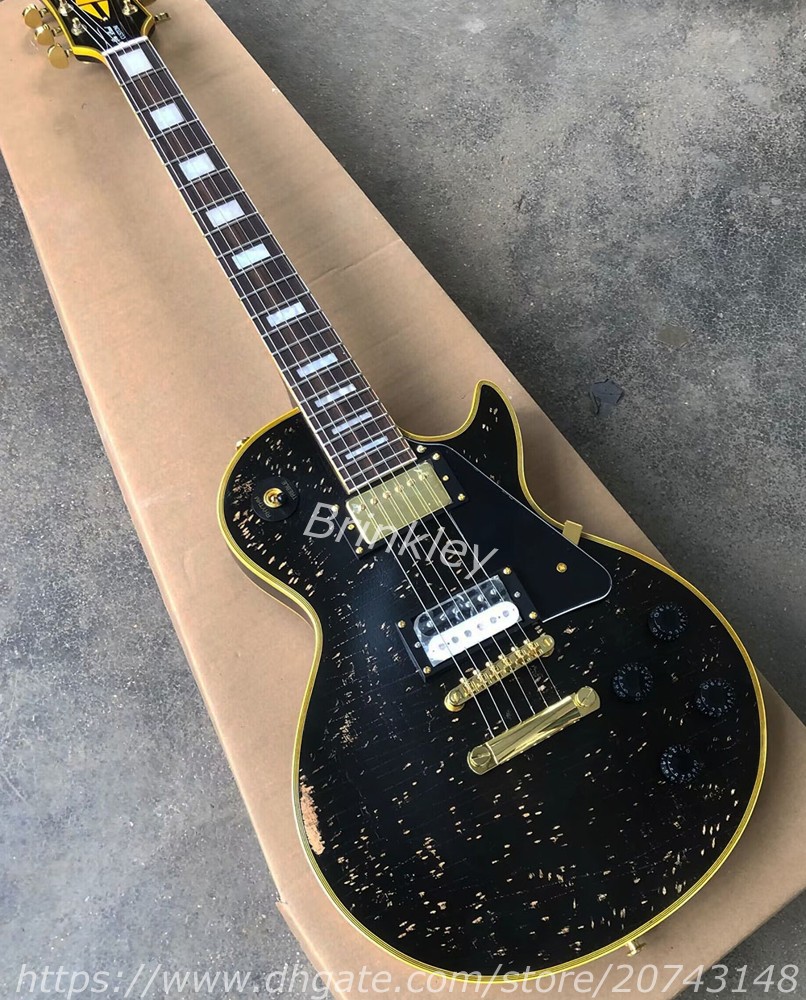 Nowy przylot Murphy Lab R8 Black LP Heavy Relic Electric Electric Guitar, Aged Relic Guitarra, Custom Service jest OK