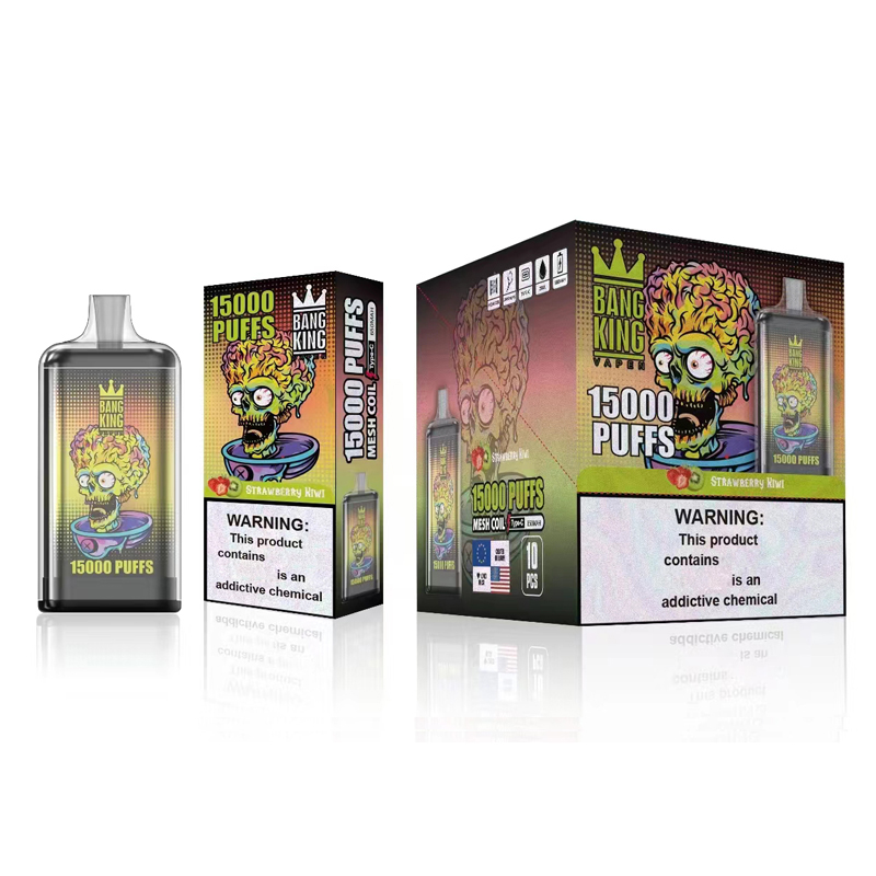 Orijinal Bang King 15000 Puflar Tek Kullanımlık Vape 10 Lezzetler 25ml Önceden Doldurulmuş Cihaz Pods 550mAh Şarj Edilebilir Vape Kalem