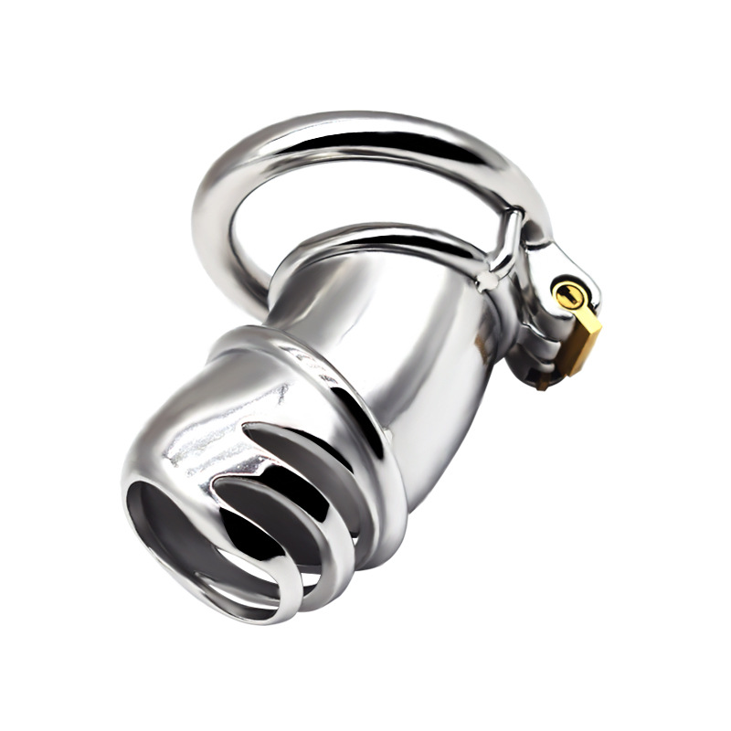 Men's metal chastity lock, stainless steel bird cage, penis lock, CB lock, penis lock, fun adult alternative sex toy