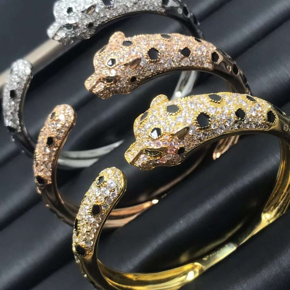 Coppie con testa di leopardo maculata versione alta, braccialetto personalizzato alla moda donna, senso del design leggero e di nicchia