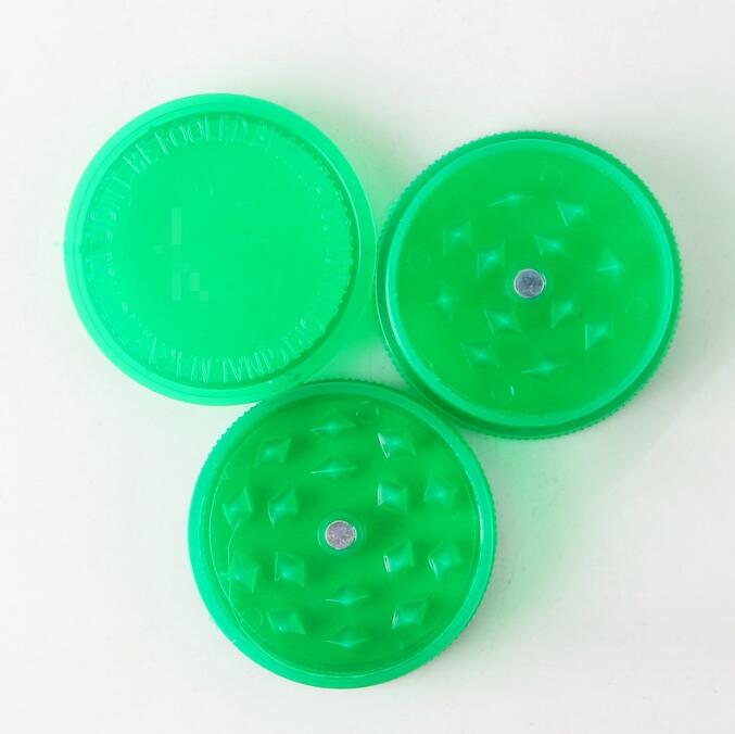 60mm colorful plastic herb grinder for smoking pipe tobacco spice Crusher Miller with display box grinders