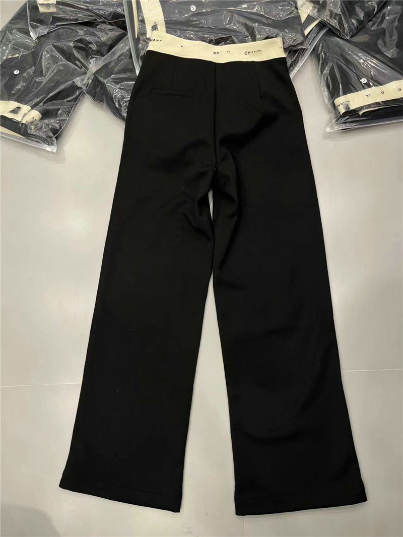 Pantaloni lunghi da donna primavera autunno nuovo design color block vita stampa lettera MLXLXXL3XL