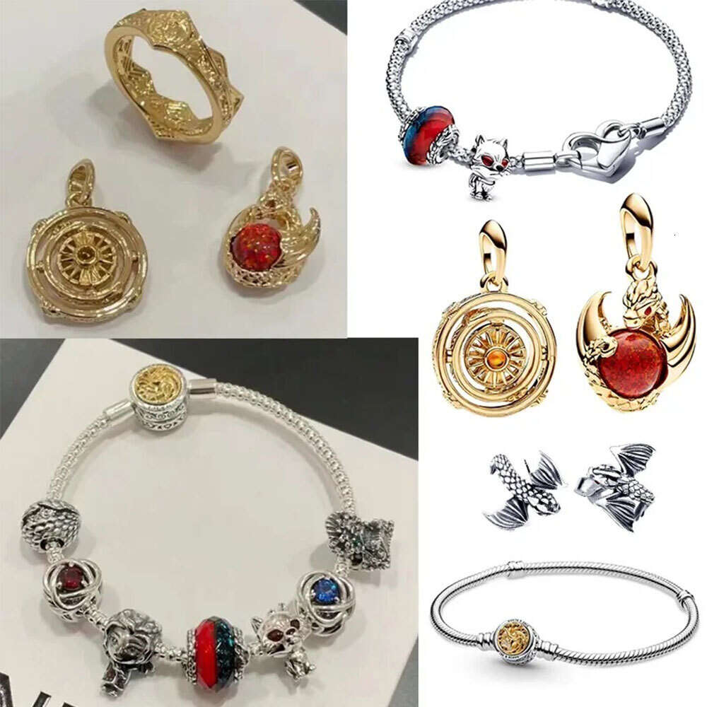 Nouveau Thrones série perle Dragon anneau boucles d'oreilles Herocross ajustement Original bracelet à breloques Sier femmes pendentif bijoux cadeau