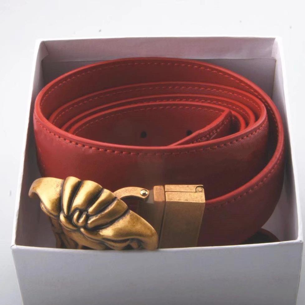 Designer Belt Fashion Luxury Plaid Presbyopia Striped Leather Men and Women's Belt 3 8 CM Wide No Box 105-125CM2928