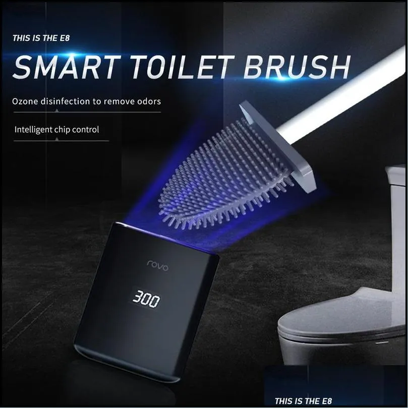 silicone toilet brush smart uv disinfection high configuration sterilization creative cleaning bathroom accessories 220511