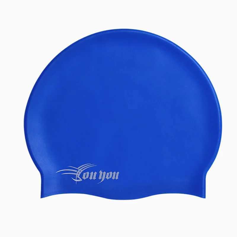 Cuffia alta elastica adulti Uomo Donna Cuffia piscina impermeabile Proteggi le orecchie Capelli lunghi Cappello da sub in silicone di grandi dimensioni YQ240119