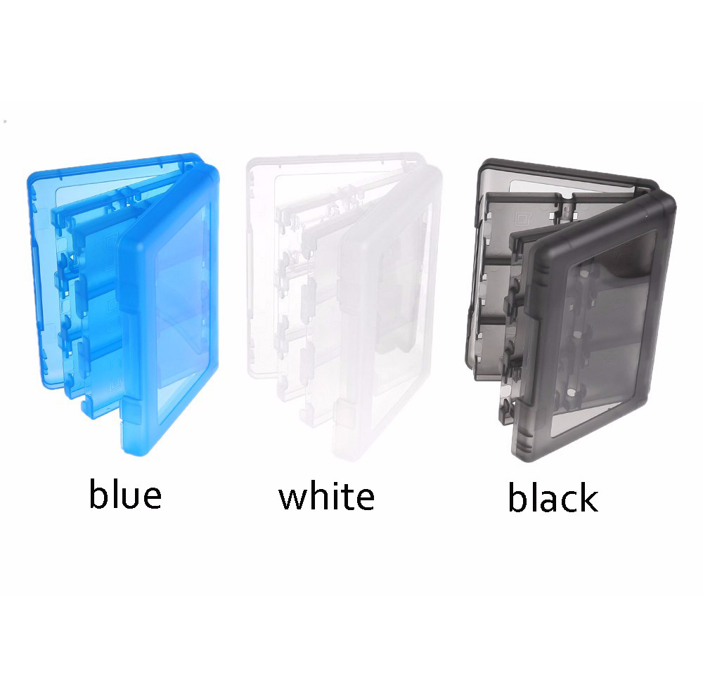 28 I 1 Memory Card Holder Game Cartridge Storage Case Box för 2DS för Nintendo New 3DS LL XL DSI DS Games Card DHL FedEx Ups Gratis frakt