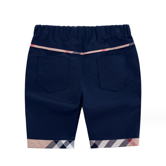 Pantalones cortos de verano para bebés, pantalones cortos a cuadros para niños, pantalones casuales de estilo caballero para niño