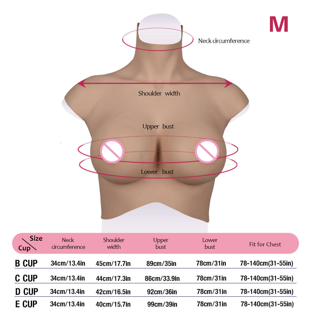 Costume Accessories Silicone Breast for Transgender Oil-free High Simulation Upgrade B C D E Cup Fake Boobs