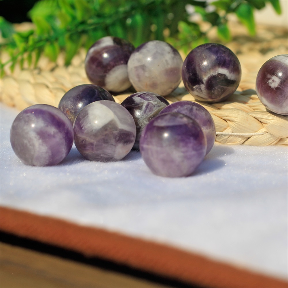 Objets décoratifs Figurines cristal naturel améthyste boule énergie pierre violet ornements décoration de la maison Reiki guérison