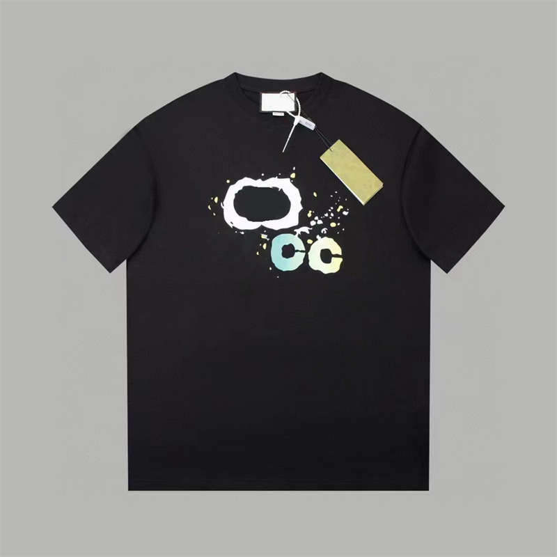 24 ans designer nouveau G tendance d'été marque simple lettre imprimée décontracté col rond à manches courtes T-shirt - xl