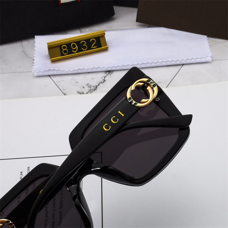 Moda clássico designer polarizado óculos de sol de luxo para homens mulheres design piloto óculos de sol uv400 óculos armação de metal lente polaroid 8932 com caixa e caso