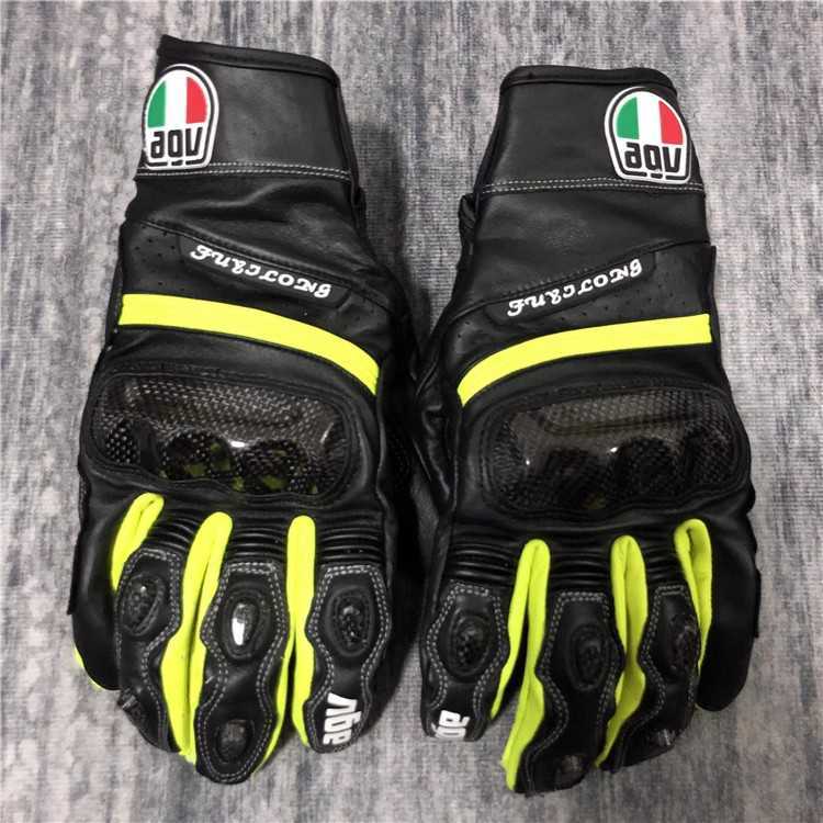 Guanti Aagv Dennis Guanti da equitazione Off Road Lega di titanio Pelle bovina Gara motociclistica Crash Prevention Competition Short Season Uomo G7hr