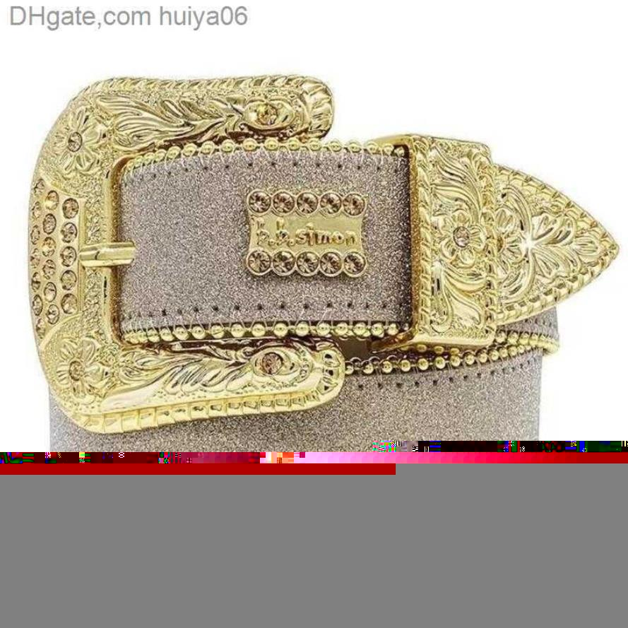 2022 modebälten för kvinnor designer mens bb simon strassbälte med bling strass som gåva huiya062993