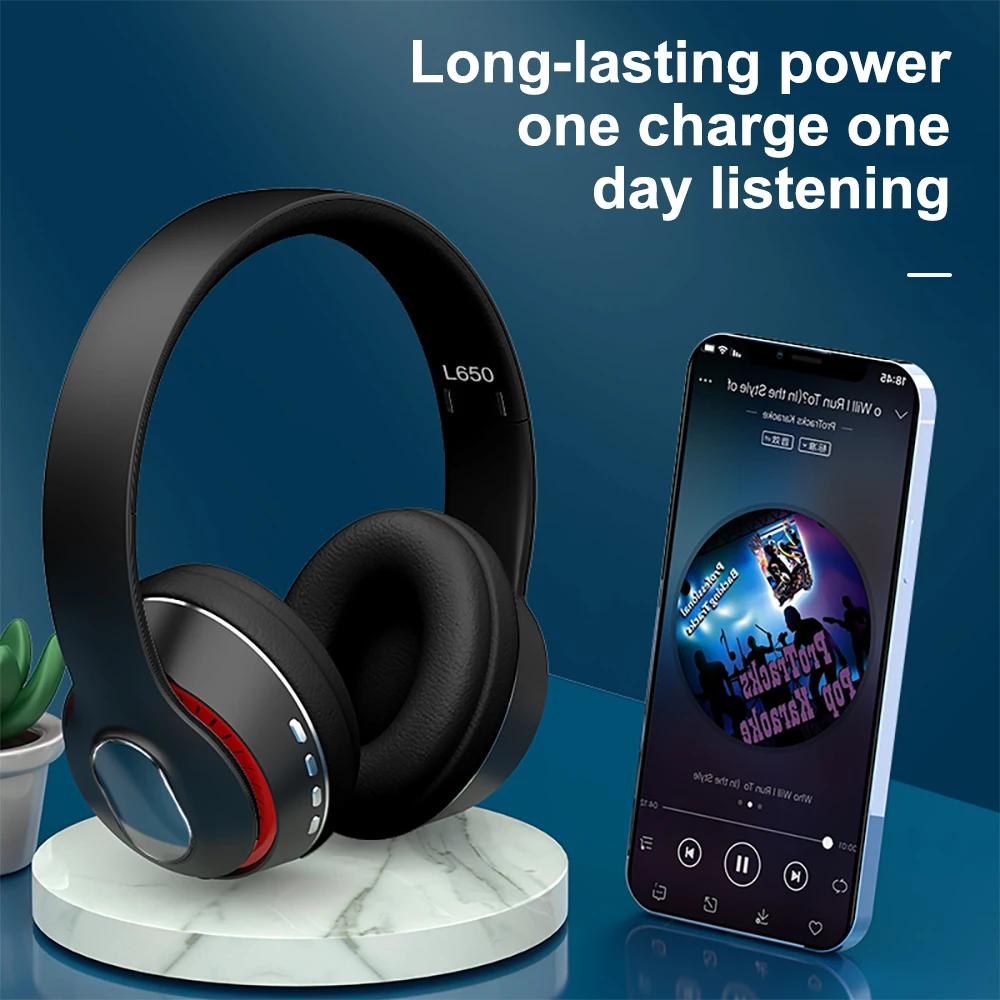 Headphones Wireless Bluetooth Headphones Portable Foldable OverEar Headphones All Inclusive 40H With TF AUX FM MultiMode