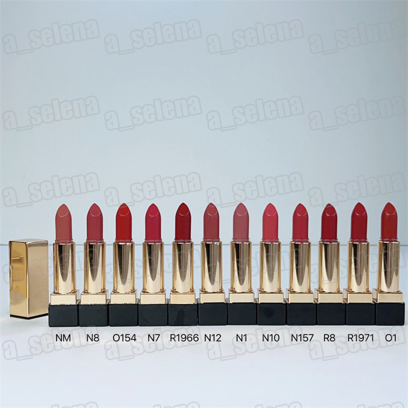 Lip Makeup Matte Lipsticks Satin Colour Lipstick Long-Lasting Comfort Smoothing Lip Care 3.8g