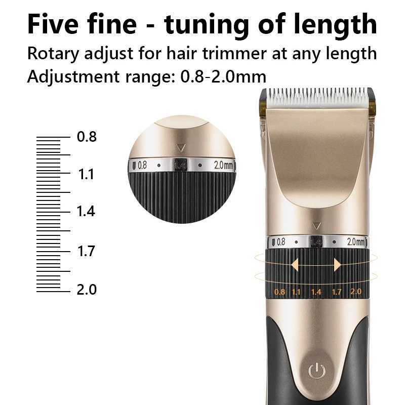 Haarschneidemaschinen, professioneller Haarschneider, digitaler USB-wiederaufladbarer Haarschneider für Männer, Haarschnitt, Keramikklinge, Rasierer, Haarschneider, Friseurmaschine