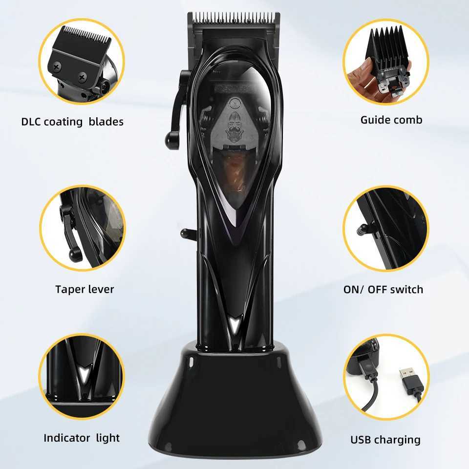 Tondeuses à cheveux Tondeuse à cheveux professionnelle sans fil pour hommes tondeuse à cheveux électrique réglable barbier Machine de coupe de cheveux 10000 tr/min Rechargeable