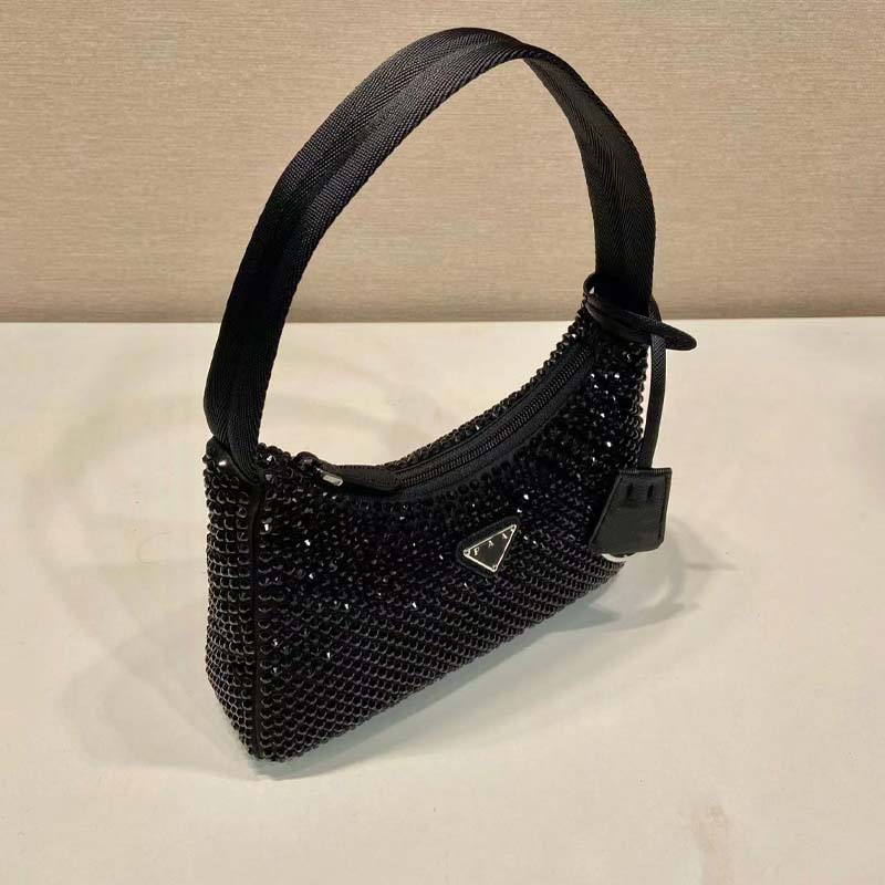 1NE515 Mantianxing Underarm Bag Satin Handheld Bag Sparkling Imported Crystal Fashion Women