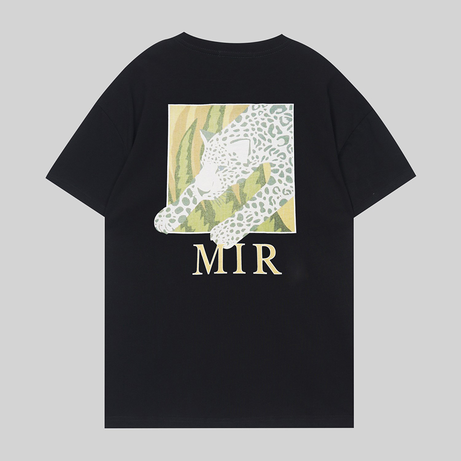 Herrskjorta designer t-shirt par sommar rund hals kort ärm rent bomullstyg bokstäver mönster tryck extra stor s-xxxl