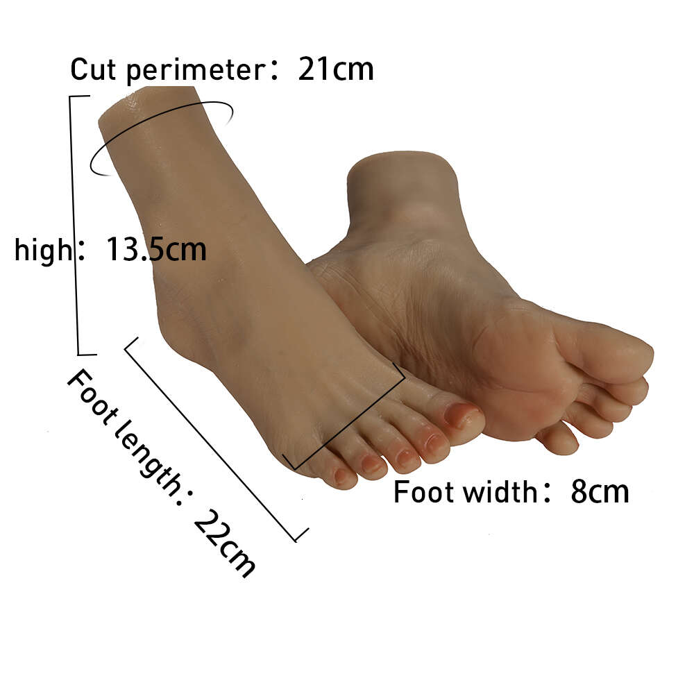 Costume Accessories Silicone Foot Model Female Shoes Socks Mannequin Jointed Toes Sole Ankle Flexible Realistic Skin Texture