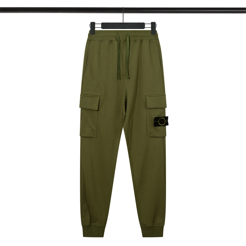 Heren broek Cargo Street chic Hip Hop bedrukte casual broek Militaire Retro Multi-pockets Rechte losse overalls Knoop Paar rechte pijpen trainingsbroek maat S-XL