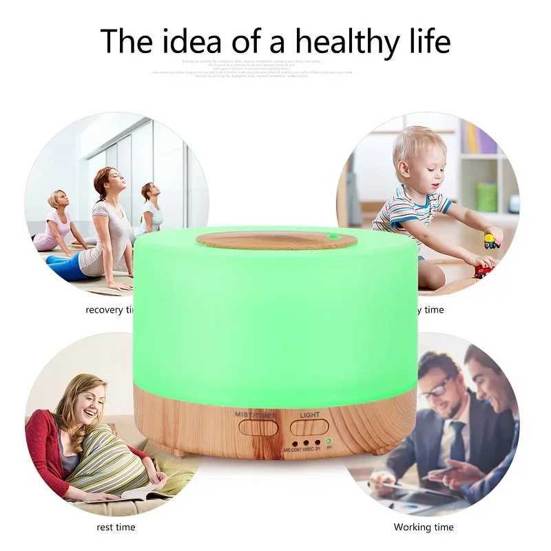 Humidifiers Smart WiFi 500ml Aromatherapy Essential Oil Diffuser Air Humidifier Connect with Tuya Alexa and Google Home with 7 LED Colors YQ240122
