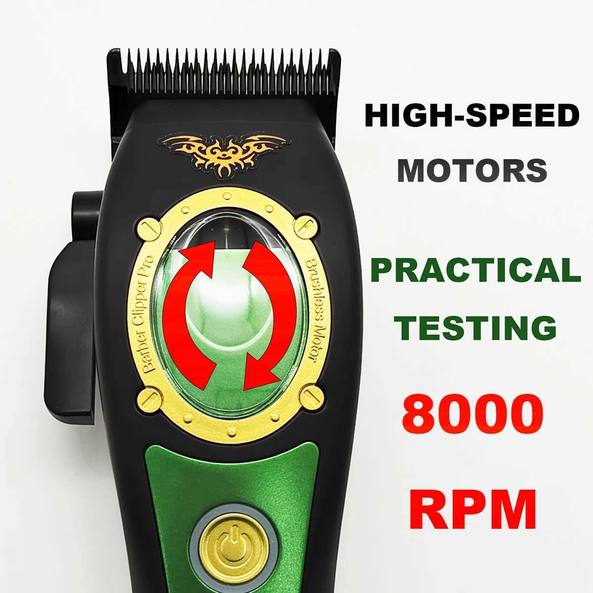 Hårklippare Brdclip Brd100 8000 rpm Motorhår Clipper Professional Barber Tools Adapter Högt vridmoment Hårklippmaskin med bas