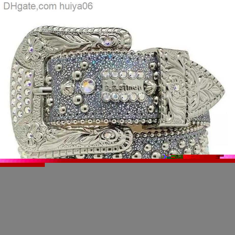 2022 Cinture di moda donna Designer Uomo Cintura con strass Bb Simon con strass scintillanti come regalo huiya062993