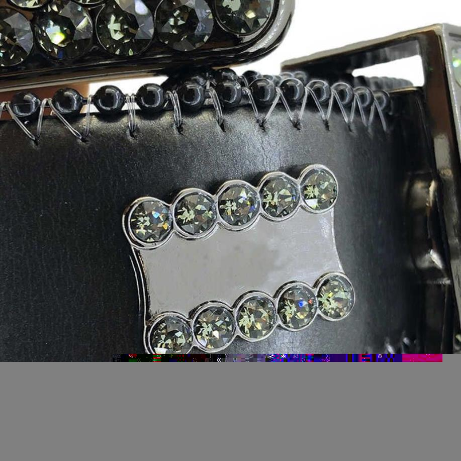 2021 مصمم حزام BB Simon Belts للرجال النساء اللامع حزام الماس Black257U