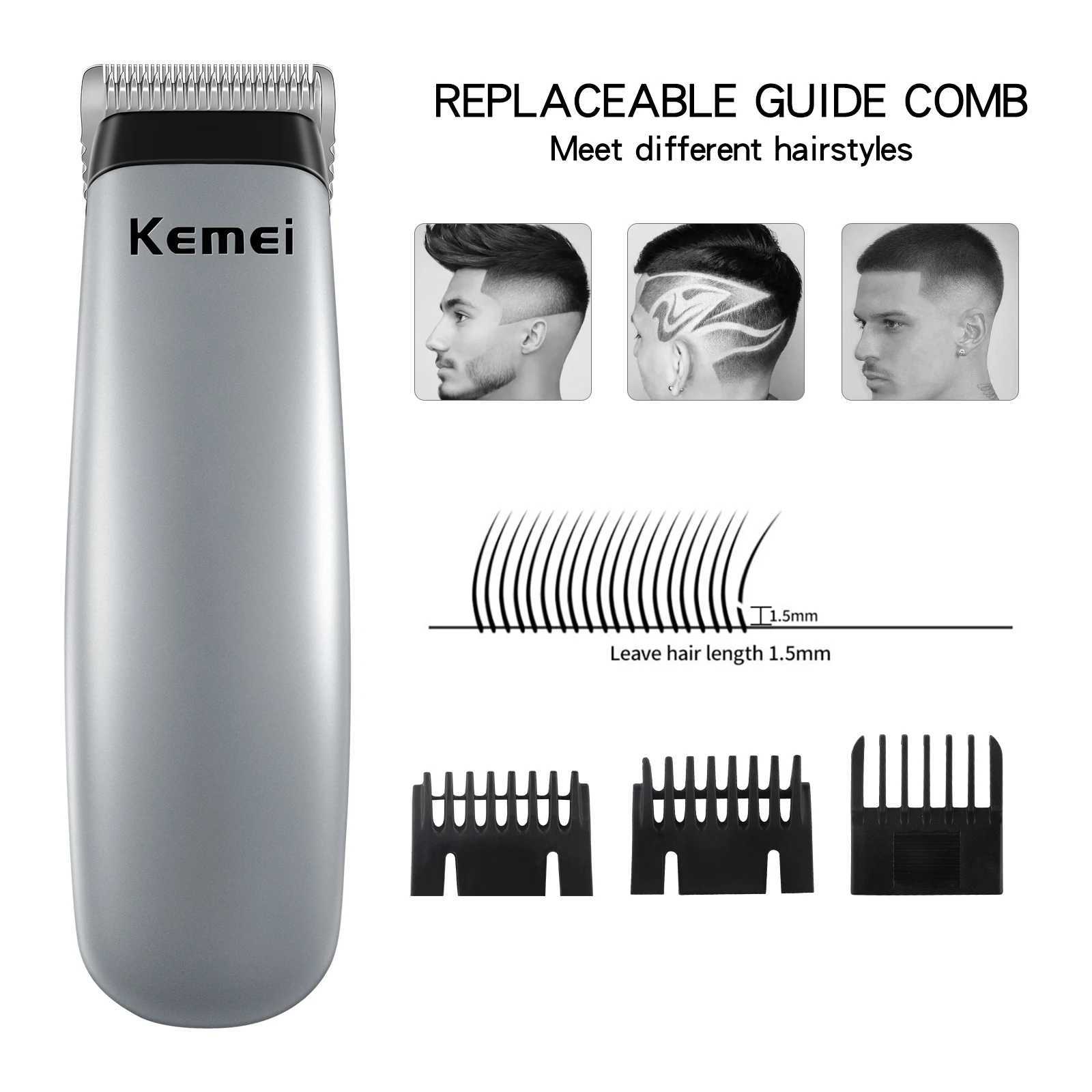 Hårklippare Kemei Mini Hair Clipper Professional Beard Hair Trimmer Hair Cutter Electric Hair Clipper Cutting Machine Remover KM-666