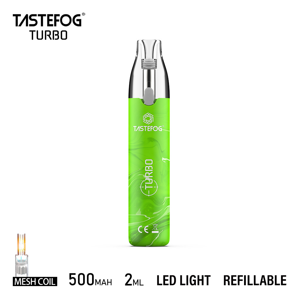 TAIDEFOG TOME DIFTERABLE VAPE POD REFILLABLE VAPE PEN TAICEFOG Turbo med 10 ml E-Liquid 12 Flavors Hot Sale i Europa