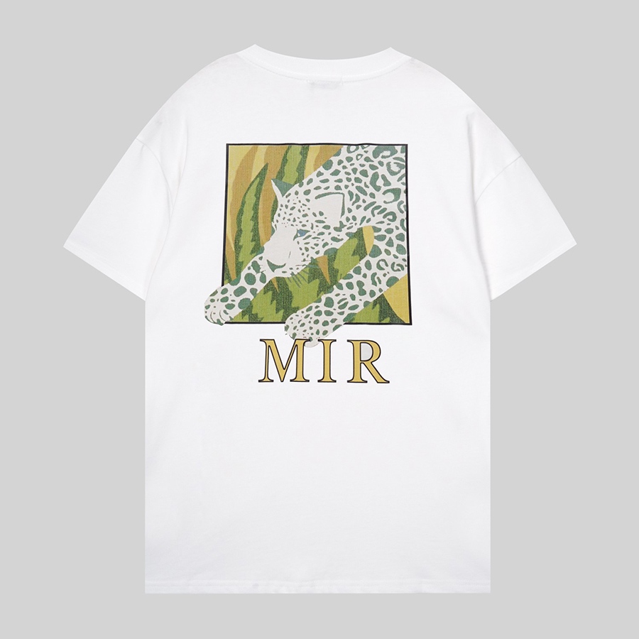 Herrskjorta designer t-shirt par sommar rund hals kort ärm rent bomullstyg bokstäver mönster tryck extra stor s-xxxl