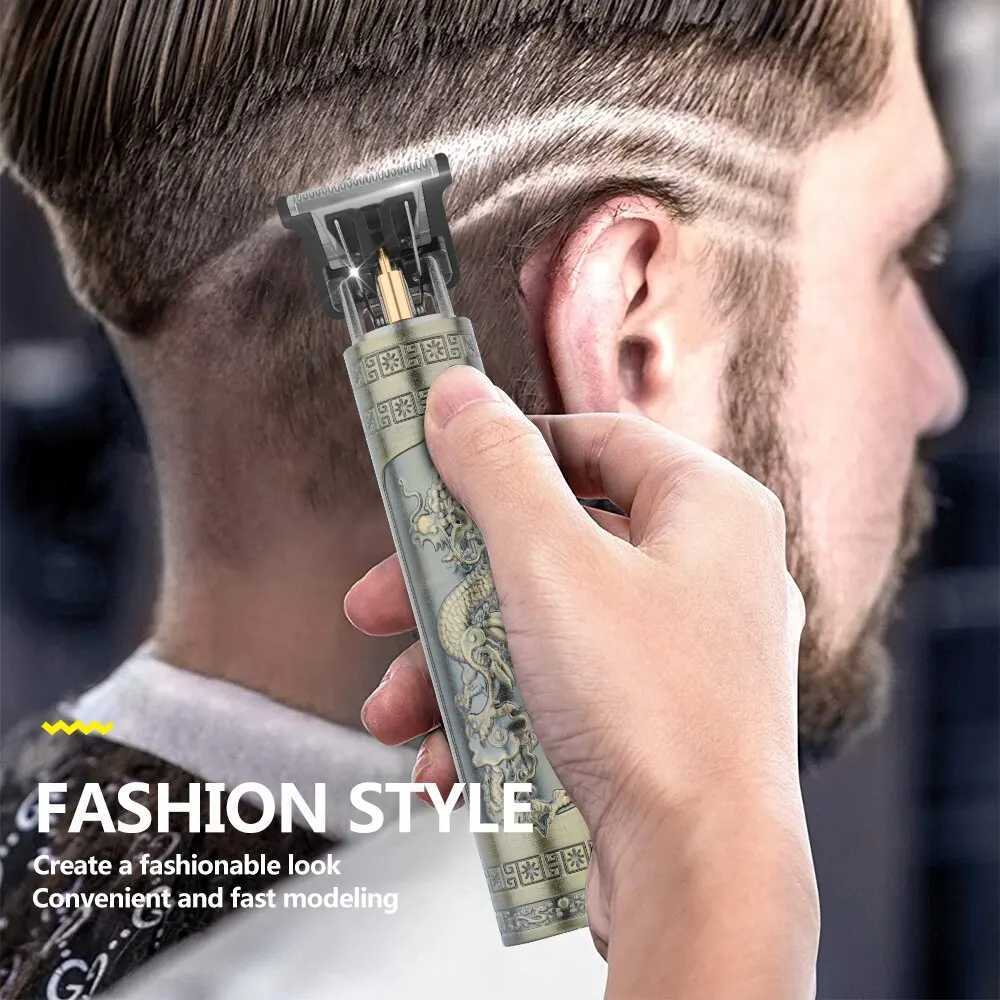 Włosy Clippers Vintage T9 Electric Pordless Hair Machine Professional Hair Buber Trimmer for Man Hair Clipper Broda Trimmer USB