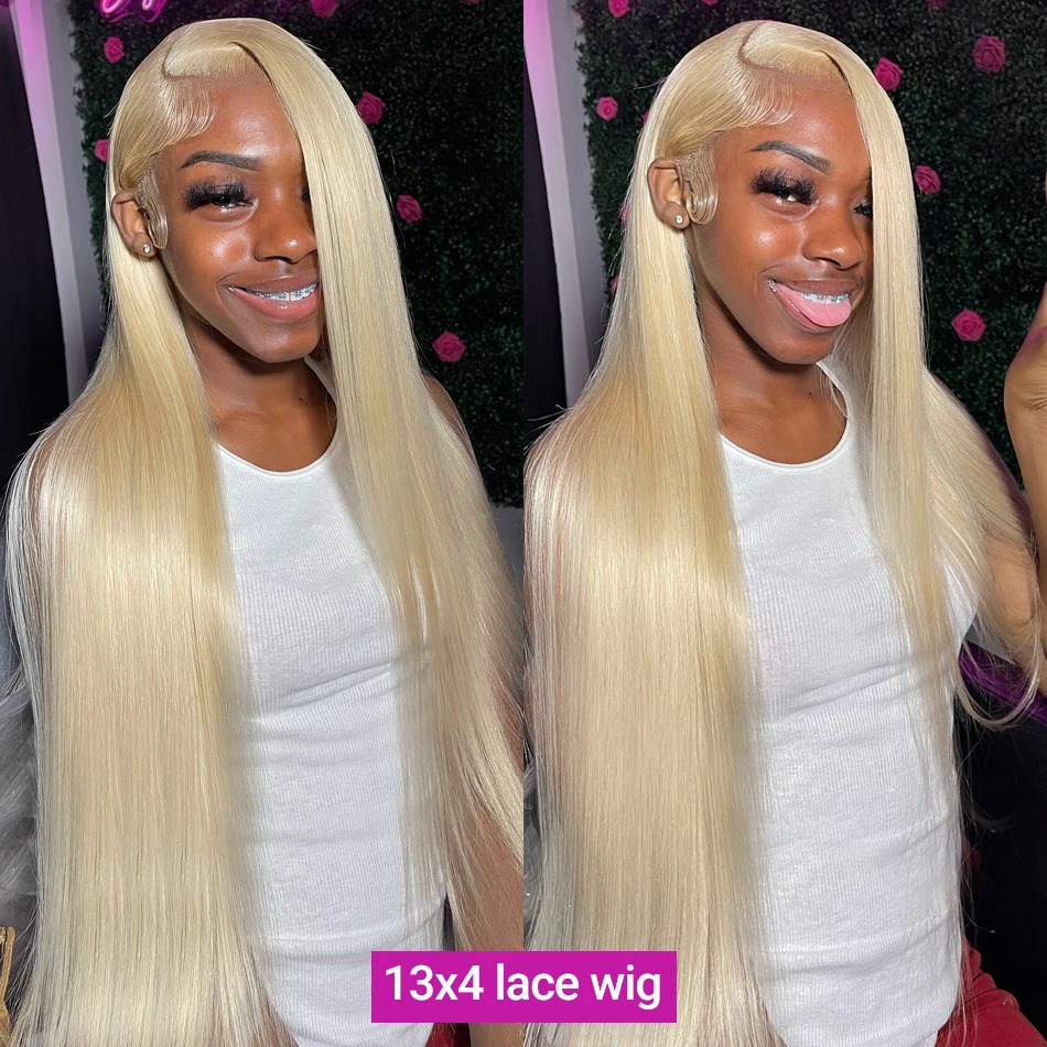 Blonde Straight Lace Front Wig Human Hair Wigs for Women Brazilian Hair Pre Plucked 30 38 Inch 613 Hd Lace Frontal Wig 13x6 13x4