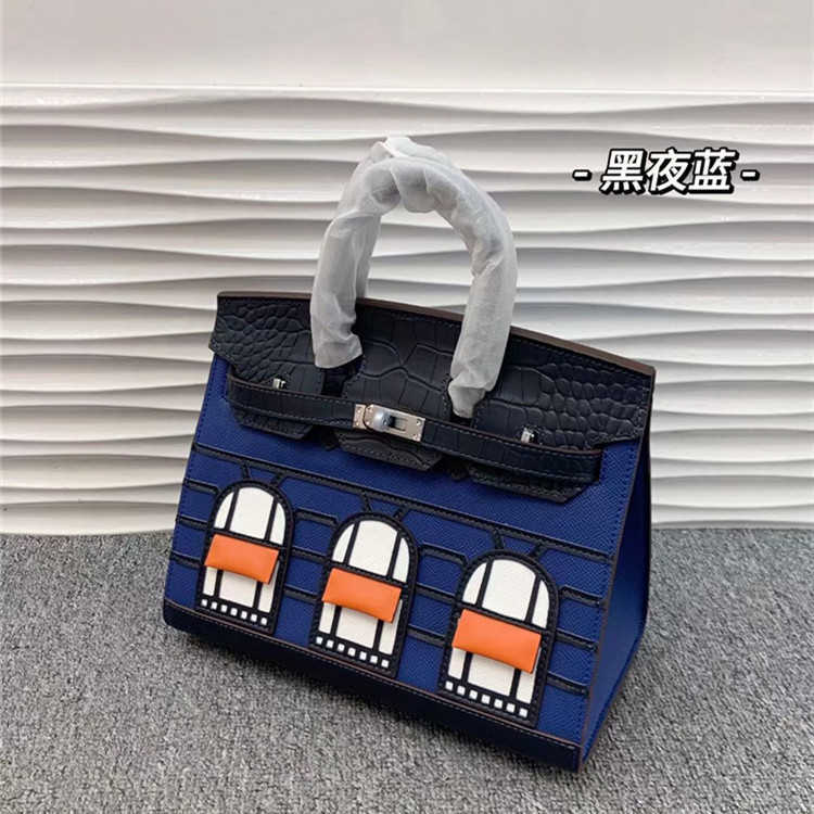 Aabirdkin Designer Bot Borse Bag Autumn/Winter Women Spliced Pattern House Borsa a spalla singola Crossbody Handbag Classic Casual Y74U