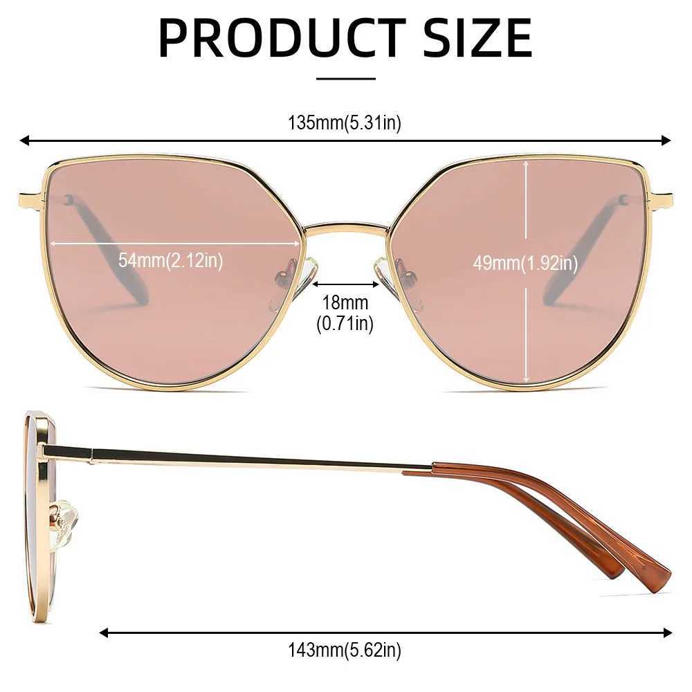 Okulary przeciwsłoneczne AABV Metalowe okulary przeciwsłoneczne dla kobiet Trendy Vintage Designer Cat Eye Sun Glasses Dropshipping 1016 YQ240120