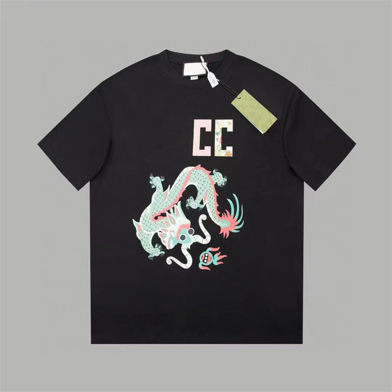 24 ans designer nouveau G tendance d'été marque simple lettre imprimée décontracté col rond à manches courtes T-shirt - xl