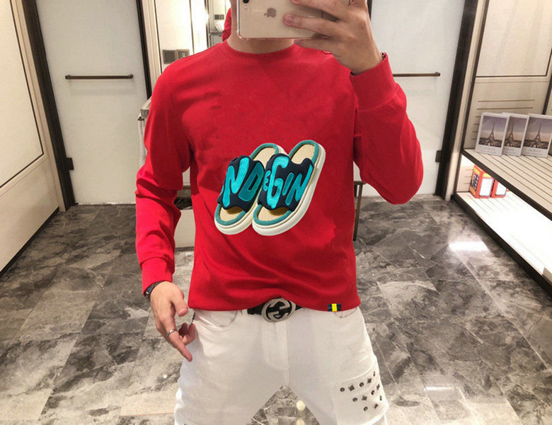 2024 Spring Autumn Geometric Letter Print Man's Hoodies Cotton Pullover Fashion Jackets O-Neck Long Sleeve Men's Sweatshirts HSCW017