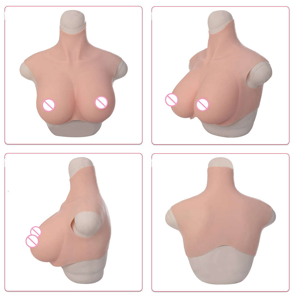 Costume Accessories Big Breast Forms Upagrade Plus Size H-R-S Cup Silicone Fake Tits Chest False Boobs for Male to Female Cosplay Crossdresser