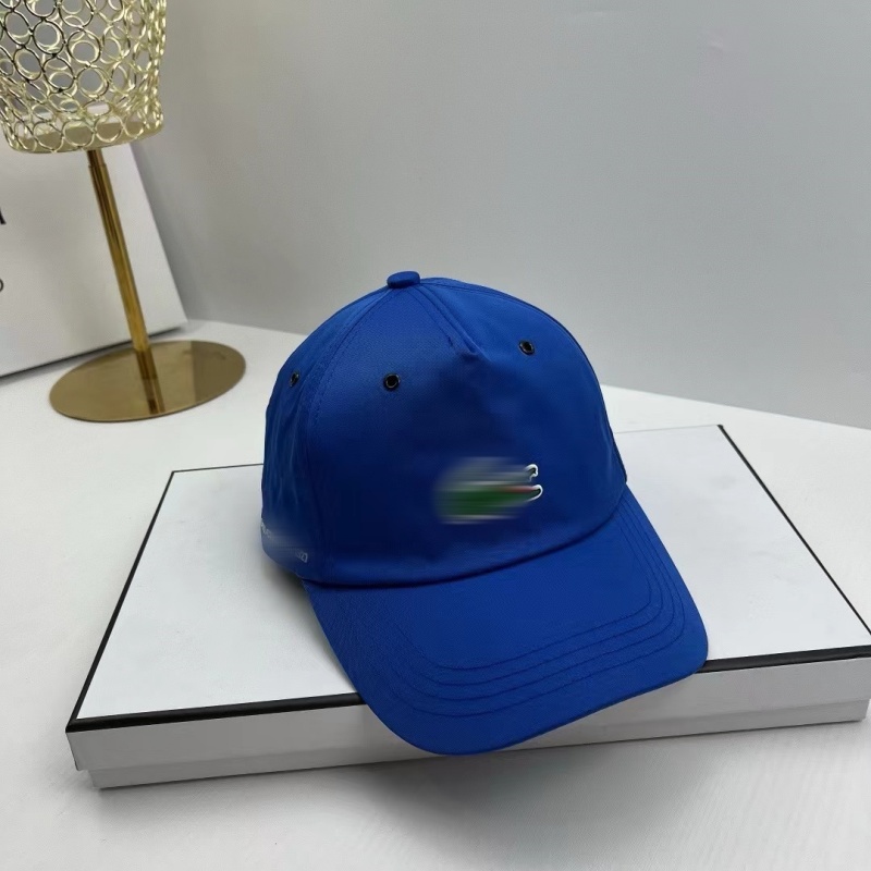 Lüks Beyzbol Kapağı Kadınlar Erkek Şapka Tasarımcı Şapkaları Güneş Açık Balıkçı Beyzbol Casquette Timsah Logosu Lüks Mavi ve Beyaz Moda Kapağı QQQ