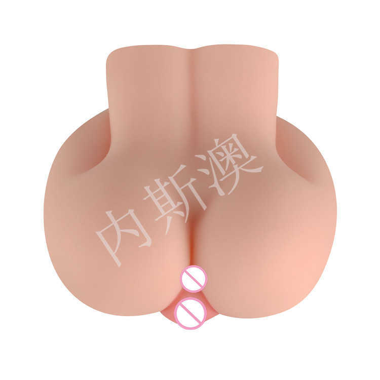 Une hanches silicone poupée Silicone fesses avion tasse double trou simulé pénis formateur vagin inversé mâle masturbateur