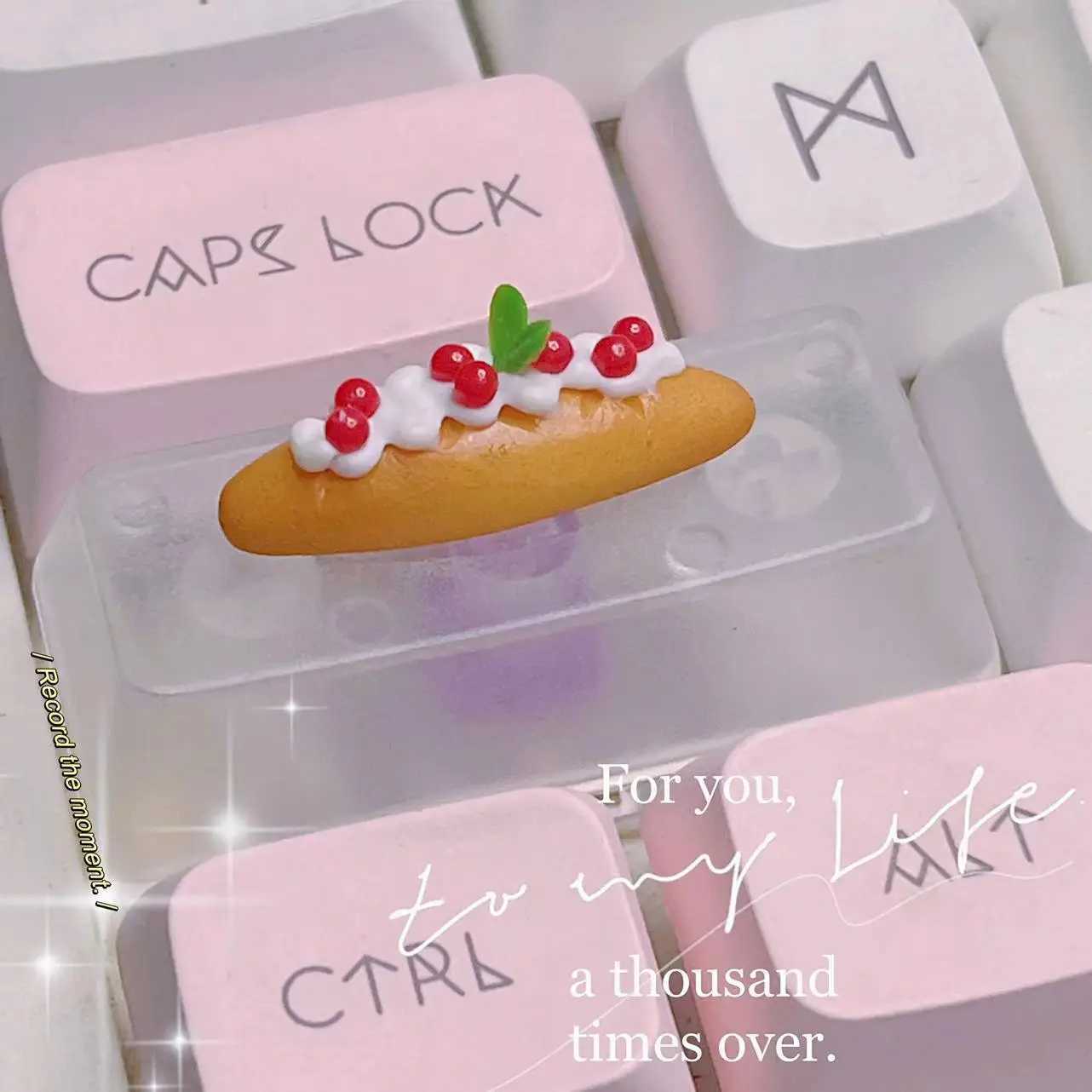 Tangentbord DIY GOURMET FRUIT DRAVERING TEYCAP ESC ENTER Tangent Game Mechanical Tangentboard Pink Decoration Girl Transparent Gift KeyCap YQ240123