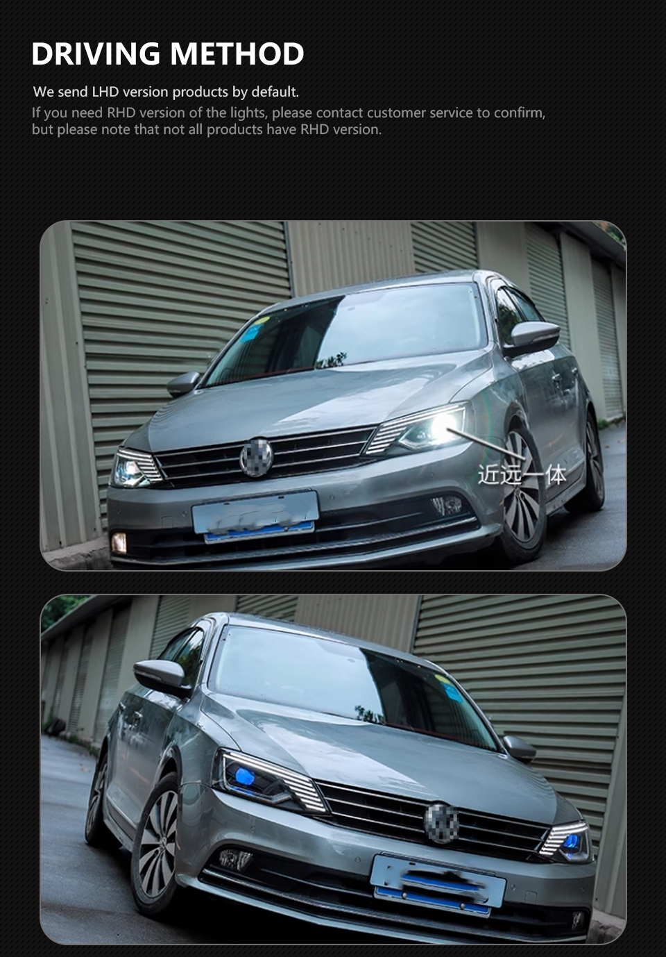 Automodell-Scheinwerfer für VW Jetta 2011–20 18 Jetta Gli LED-Scheinwerfer, Europa-Version, Tagessignal-Frontleuchte