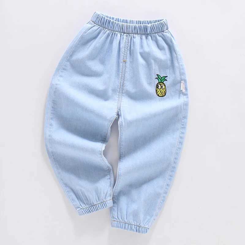 Jeans New Children's Jeans Cotton Comfortable Baby Jeans Minimalist Style Boys and Girls' Clothing