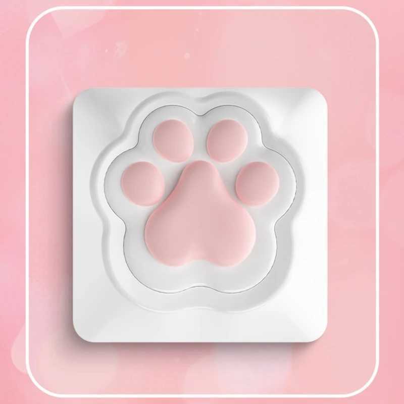 Keyboards Keyboards Custom Keycaps Personality 3D Cute Cat Paw Keycaps OEM Profile for MX Structure Mechanical Keys Caps Cute Keys Caps Replacement YQ240123