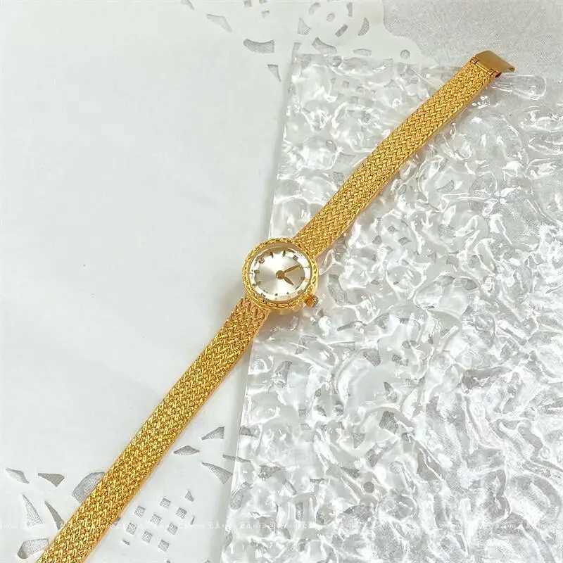 Другое 2023 Новый женский легкий роскошный золотой средневековый золотой браслет в японском стиле с вязаным ремешком YQ240122